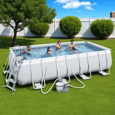 Каркасный бассейн Bestway 56390, 488 х 274 х 122 см., с песочным фильтр-насосом